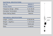 HF/SSB ANTENNAS KUM 850-2